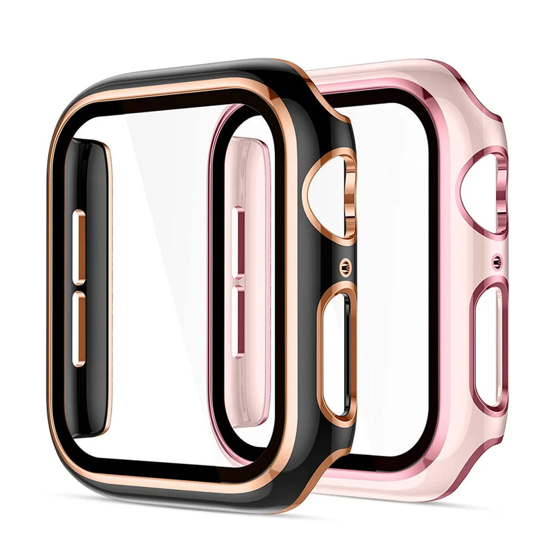 Capa Protetora com Vidro  Duo Colors para Relógios Apple