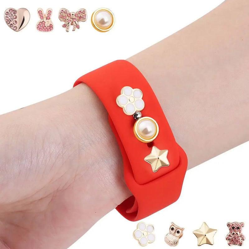 Clipes Decorativos Gilrs para Pulseiras de Silicone